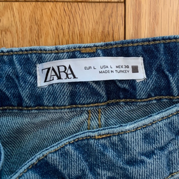 Zara Ripped Denim Skort - Picture 4 of 7